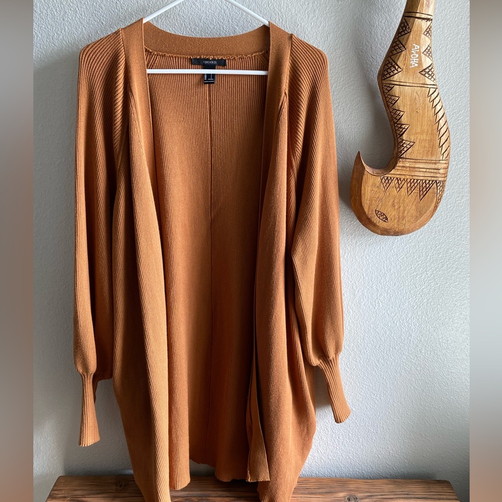 Forever 21 burnt orange cardigan with pockets